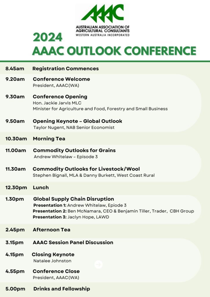 Outlook Conference – Friday 29 November 2024 – AAAC(WA)